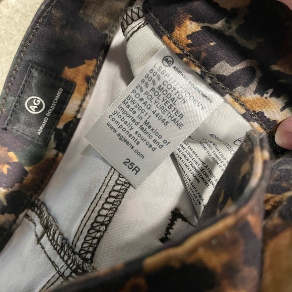 AG Adriano Goldschmied high rise Farrah ankle skinny camo leopard jeans 25 Nwt - Picture 10 of 12